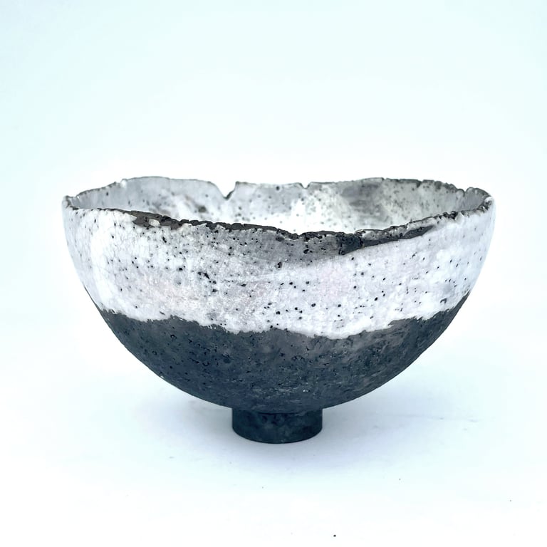 Pinched Raku Bowl With Foot. No 1