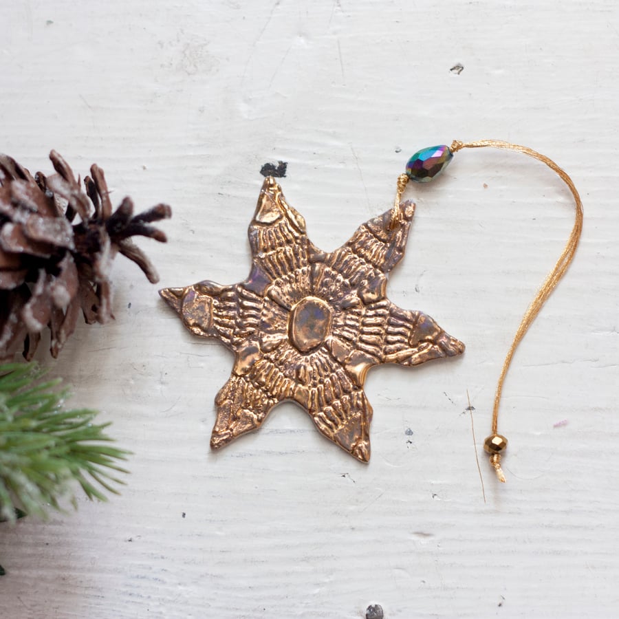Christmas Snowflake in Gold