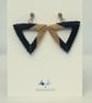 Gold and Black Triangle Beaded Earrings - Image 5