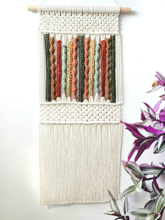 Macrame wall hanging - Autumn coloured Macrame tapestry 