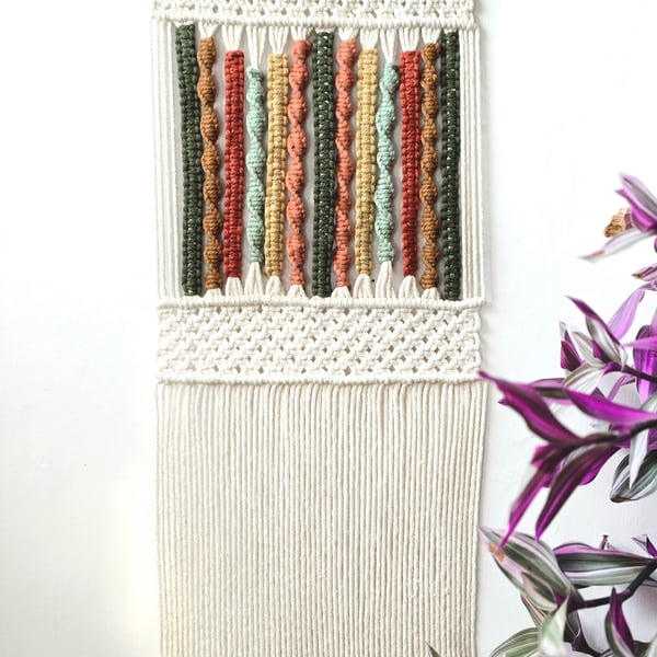 Macrame wall hanging - Autumn coloured Macrame tapestry 