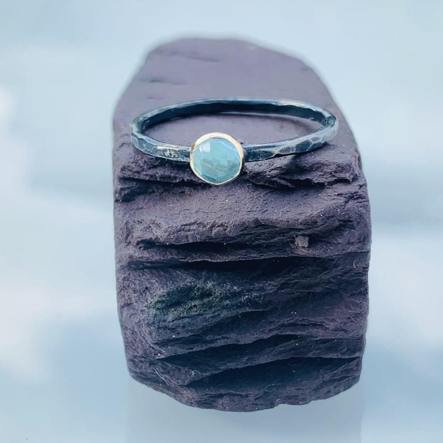 SILVER Topaz Ring, Handmade Urban Design Jewellery