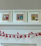 Three crocheted pictures in frames - beach huts - Image 6