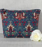 Large zipped pouch, project bag, cosmetic bag, William Morris floral
