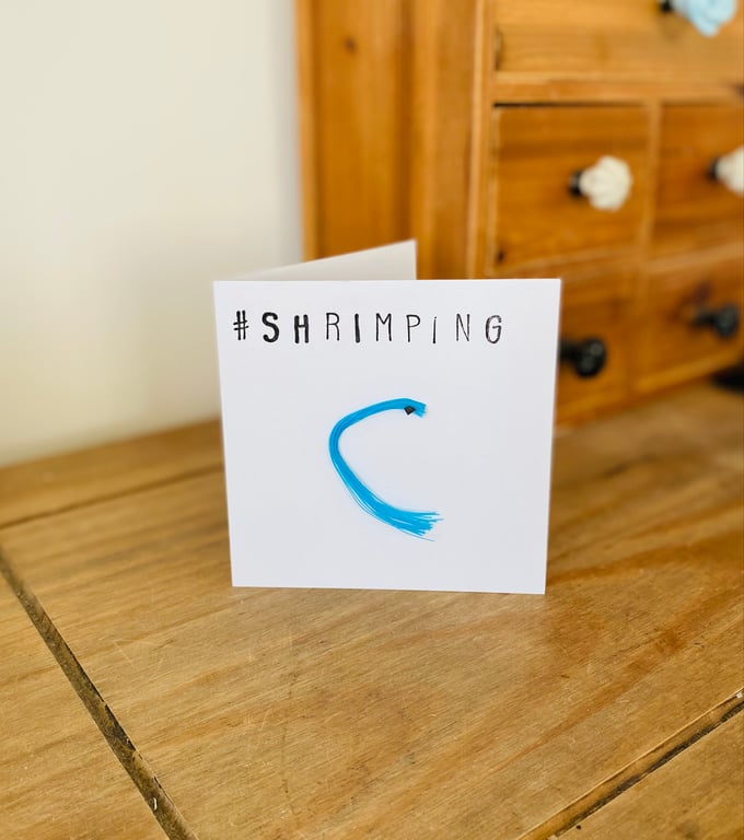Shrimping - Beach Waste Greetings Square Card 