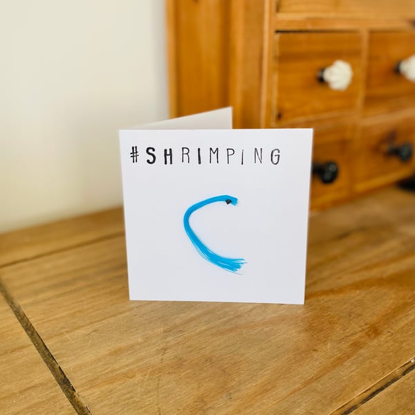 Shrimping - Beach Waste Greetings Square Card 