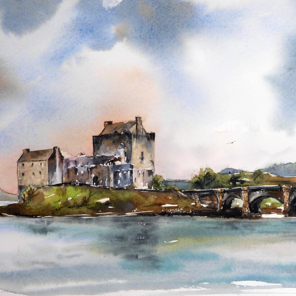 Eilean Donan Castle, Original Watercolour Painting.