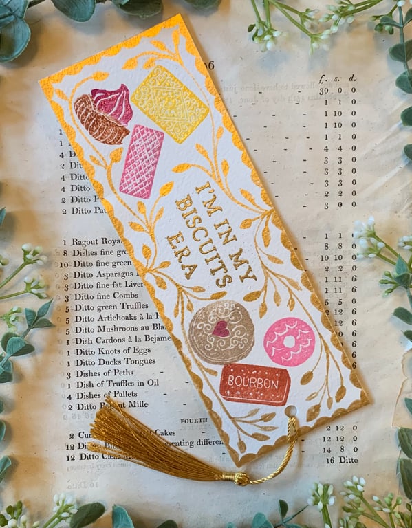 I'm In My Biscuits Era Handmade Bookmark