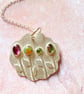 Gemstone Flower Pendant Handmade  - Image 4