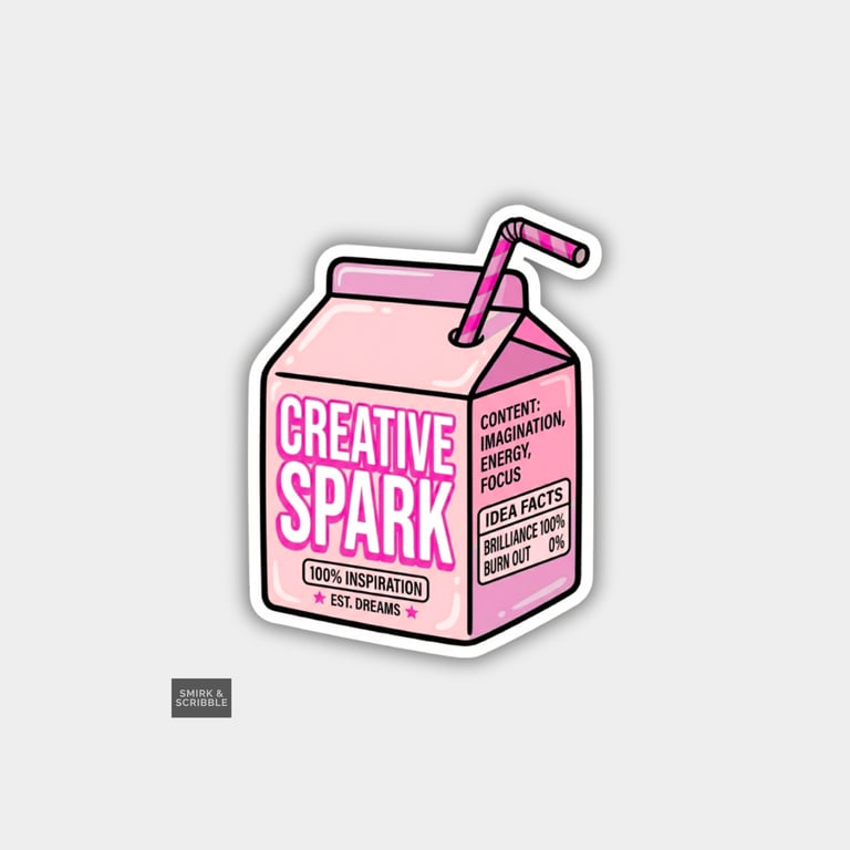 Funny Cheeky Juice Box Sticker For Adults - Creative Spark