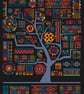 158D - African Aztec Inka Tribal Tree of Life - Fire - Cross Stitch Pattern - Image 2