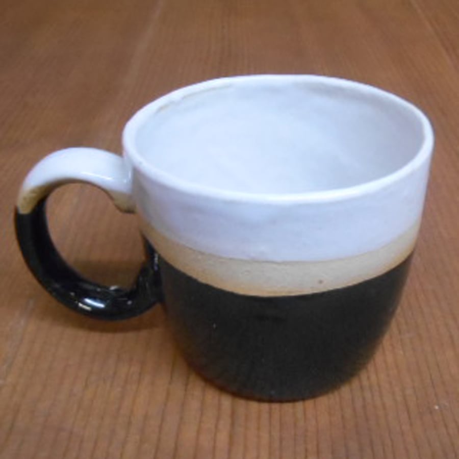 Cup Stoneware Ceramic shiny black glazed.