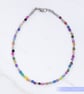 Sterling silver and Rainbow Agate handmade beaded bracelet - Image 6
