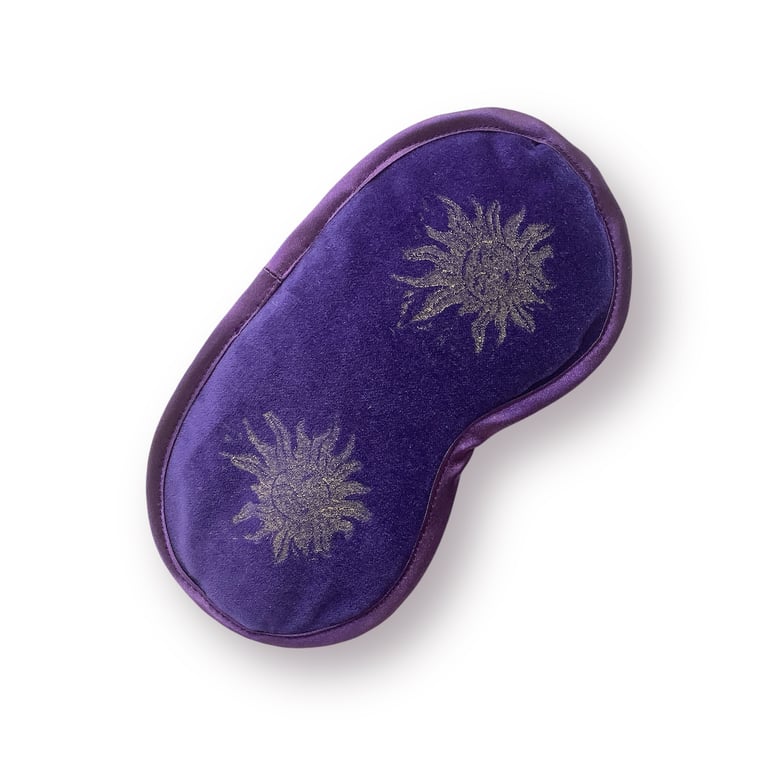 Purple Sun and Moon velvet lavender infused eye mask