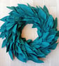 Decorative Felt Wreath, Forest Green 'Leaves' Wreath, minimalist, simple. - Image 8