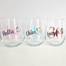 Personalised Birthday Glass Wine Tumbler With Gift Box 18th 21st 30th 40th 50th 