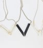 Silver Snake Chain Necklaces with Acrylic - Image 2