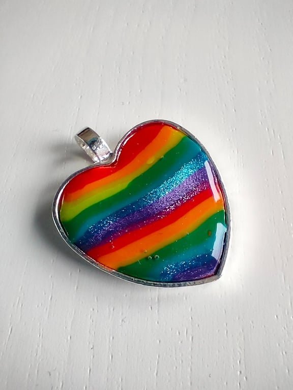 Heart Rainbow Pendant