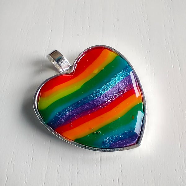Heart Rainbow Pendant