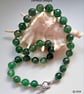Designer Emerald Green Agate Silver Plated Necklace. ONE OFF - Image 6