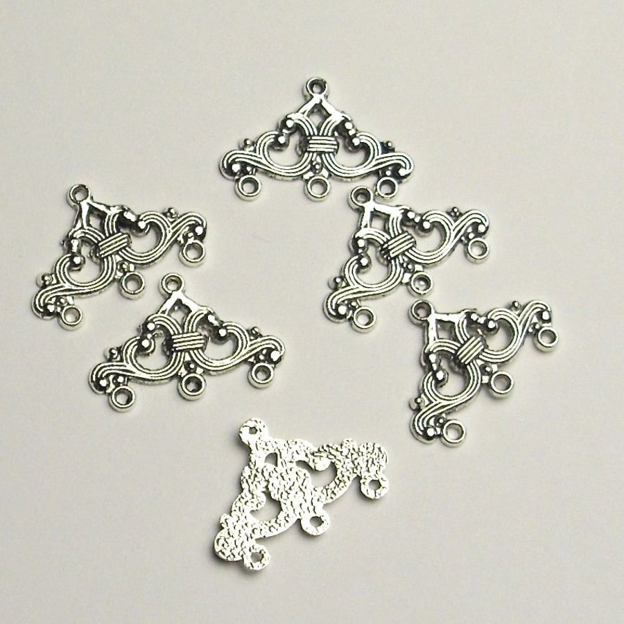 6 x Tibetan silver Connectors