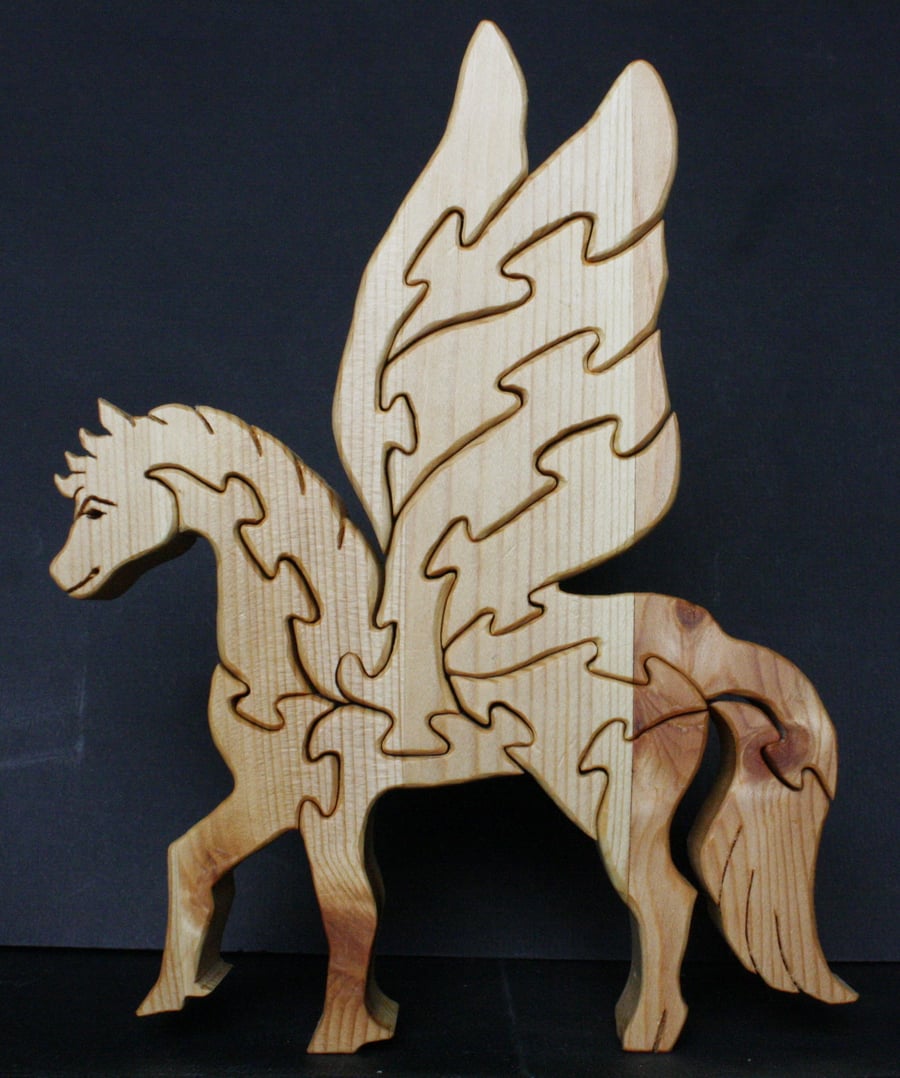  Unique Wooden Pegasus Jigsaw Ornament Puzzle
