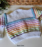 Luxury Hand Knitted Designer Merino Wool Baby Cardigan  6 - 12 months size - Image 2