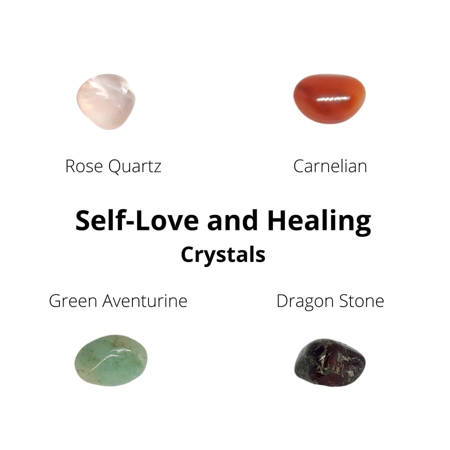 CRYSTAL SET, For Self Love and Healing, Crystals Gift, Gemstones, Stones