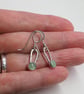 Minty Green Aventurine Dangle Silver Earrings for everyday wear. - Image 4