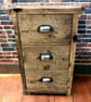 Bedside Table - 3 Drawer Office Storage Unit - Using Reclaimed Wooden Scaffold B - Image 3