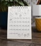 Personalised 2027 Mini Colouring Desk Calendar with Journal Prompts - Image 5