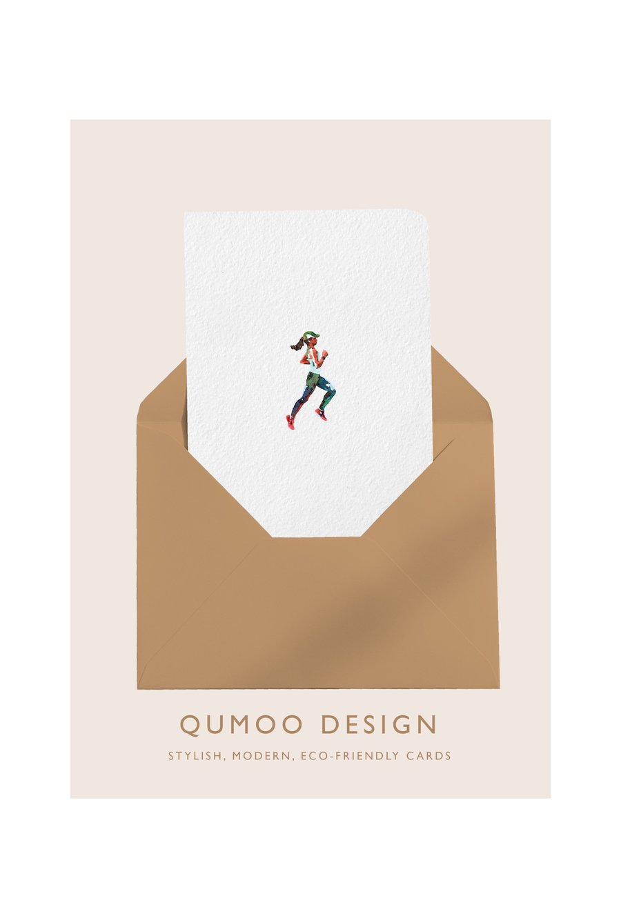 Woman running Card (QM344)