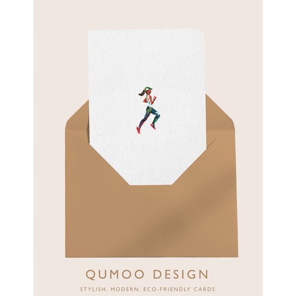Woman running Card (QM344)