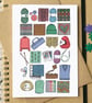 Knitting Alphabet Greetings Card
