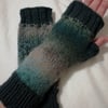 Hand knitted chunky fingerless gloves