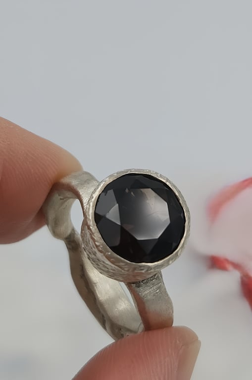 Smokey Mountain Forged Silver Ring