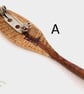 Handmade Leaf Brooch - Reclaimed Oak and Sapele Wood Jewellery - Image 6