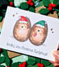 Hedgehog Christmas card, Family Christmas card, Sending Christmas hugs - Image 5