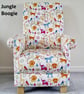 Jungle Boogie Fabric Adult Chair Safari Animals Nursery Armchair Lions Jungle - Image 2