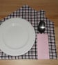 Table place mat Pink house shape Cutlery pocket Unique - Image 2