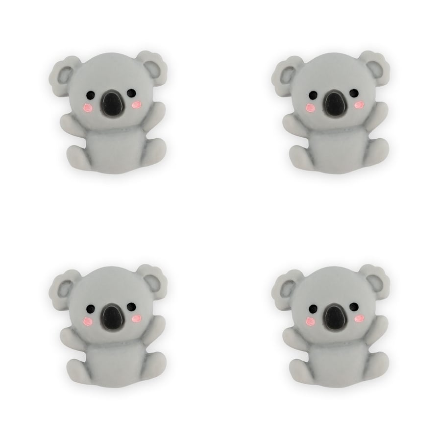 Koala bear novelty buttons 21mm