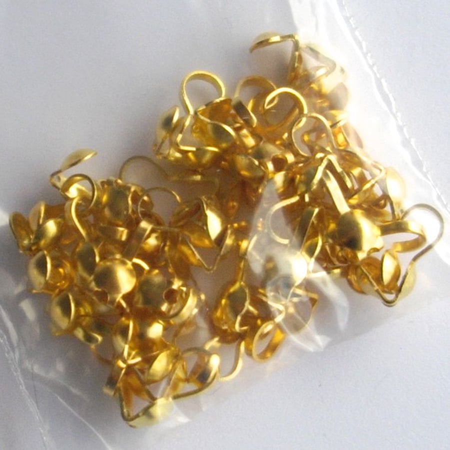 50 x Gold Plated Calottes