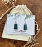 Handmade Turquoise Ceramic Earrings UK. Blue Clay Dangle Earrings Hypoallergenic - Image 2