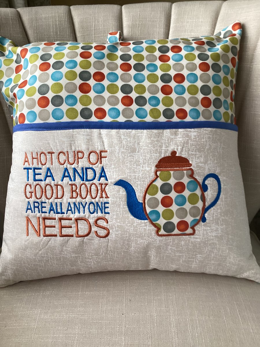Teapot Book Cushion Cover ( cushion NOT included)
