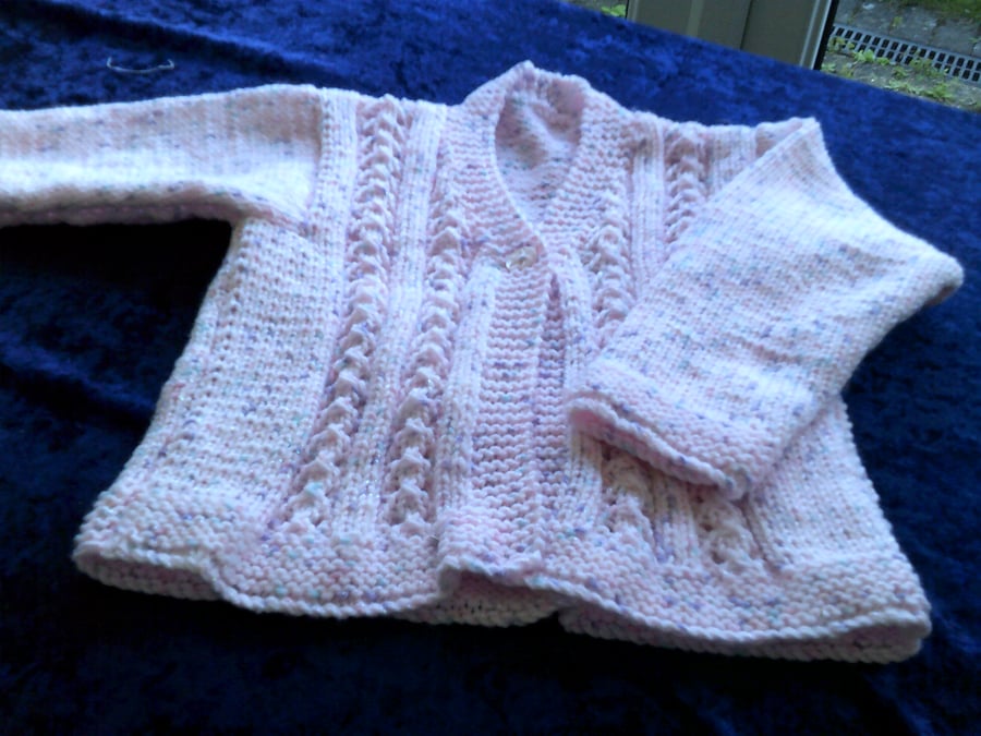 22 inch Sparkly Pink Cardigan