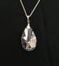 Silver Grey Glass Teardrop Pendant - Image 6