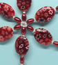Red Snowflake Hanging Decoration - Image 2
