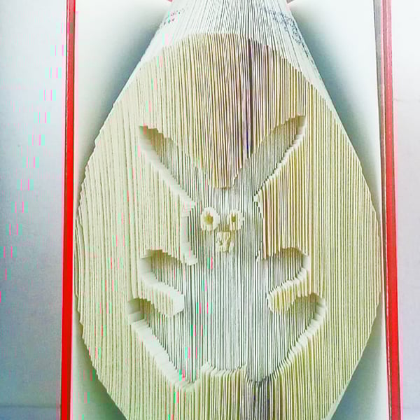 Easter Egg with Rabbit COMBI or CUT & FOLD Book Folding Pattern - EMAILED PDF