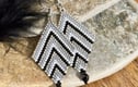 Handwoven beadwork earrings