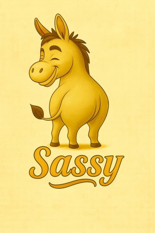 Winking Donkey Illustration – Fun Print for Home or Gifts